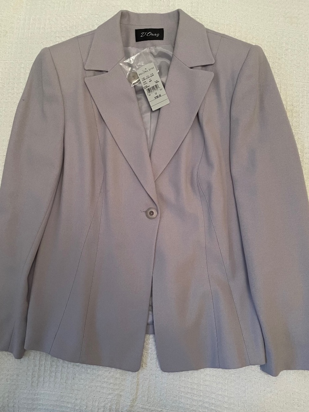 D’Oraz brand 100% Wool Skirt Suit Size 12 NEW with Tags